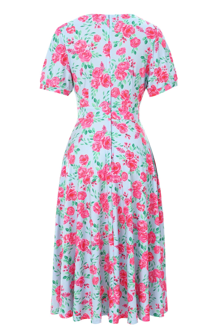 PREORDER - Julia Pink Rose Tea Dress - Estimated dispatch 18th of June