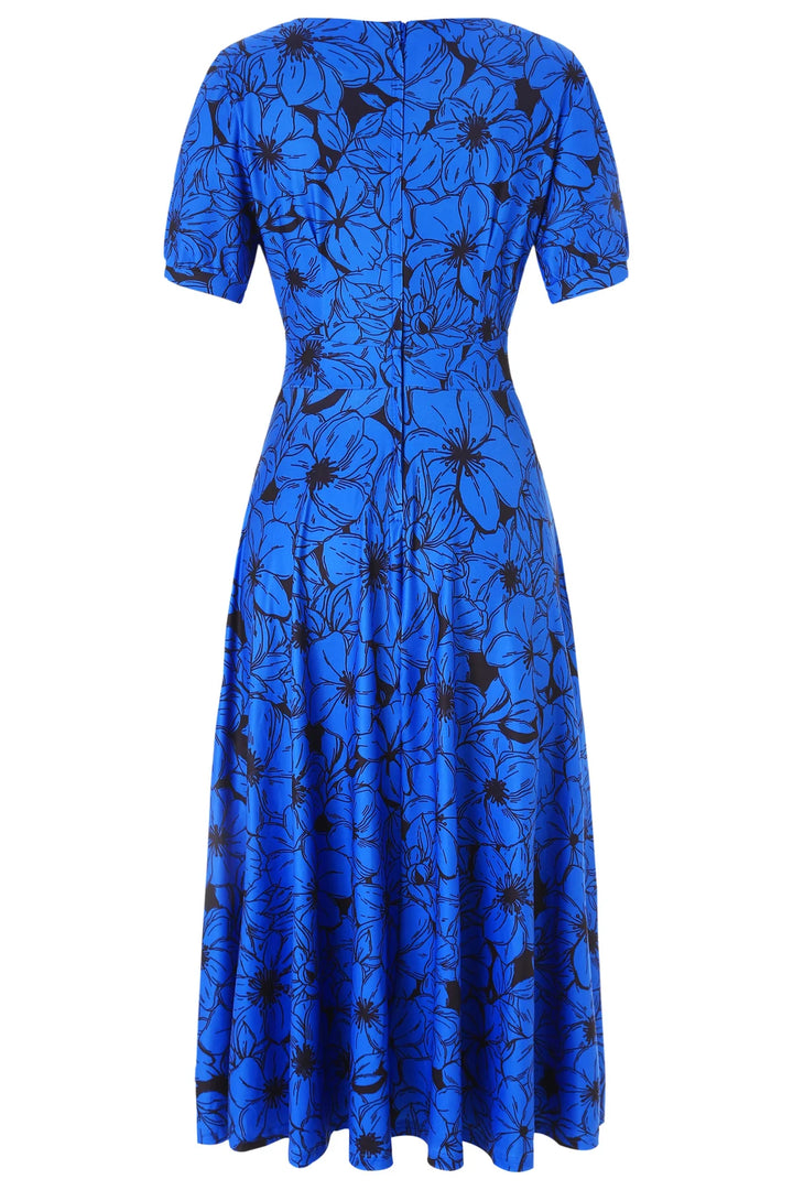 PREORDER - Julia Blue Floral Tea Dress - Estimated dispatch 18th of June