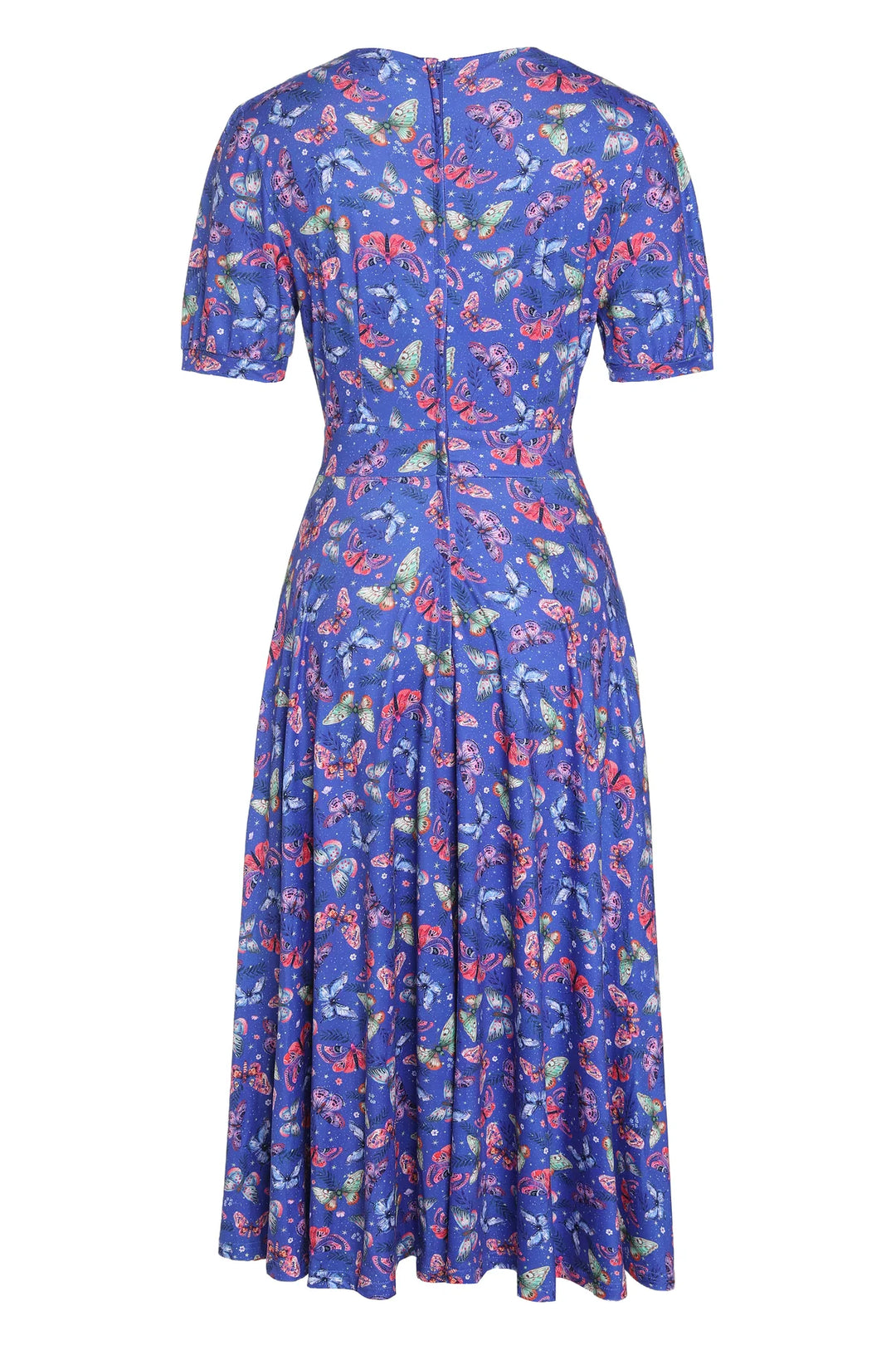 PREORDER - Julia Blue Butterfly Tea Dress - Estimated dispatch 18th of June