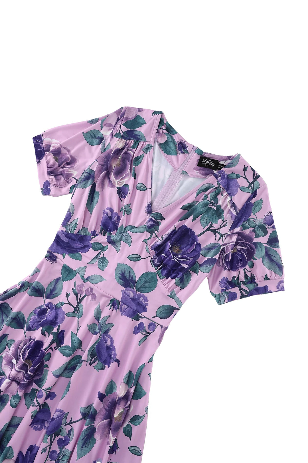 PREORDER - Julia Purple Rose Tea Dress - Estimated dispatch 18th of June