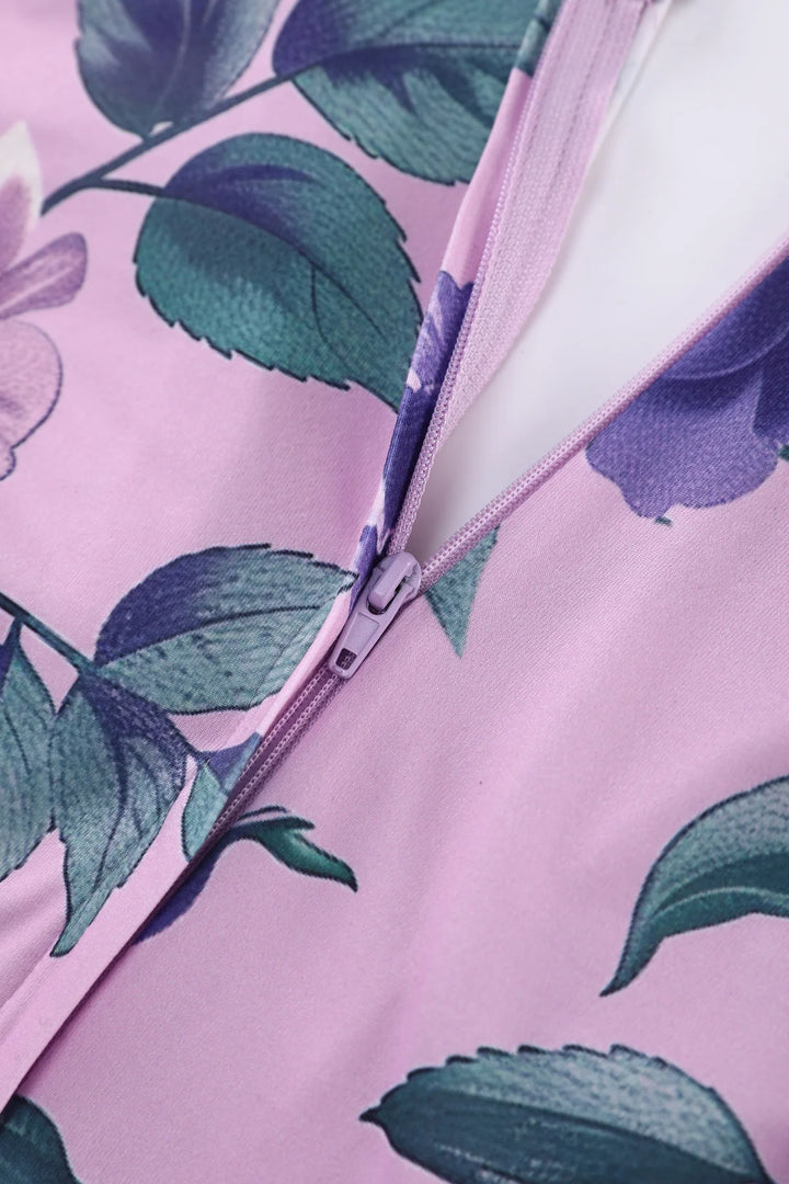 PREORDER - Julia Purple Rose Tea Dress - Estimated dispatch 18th of June