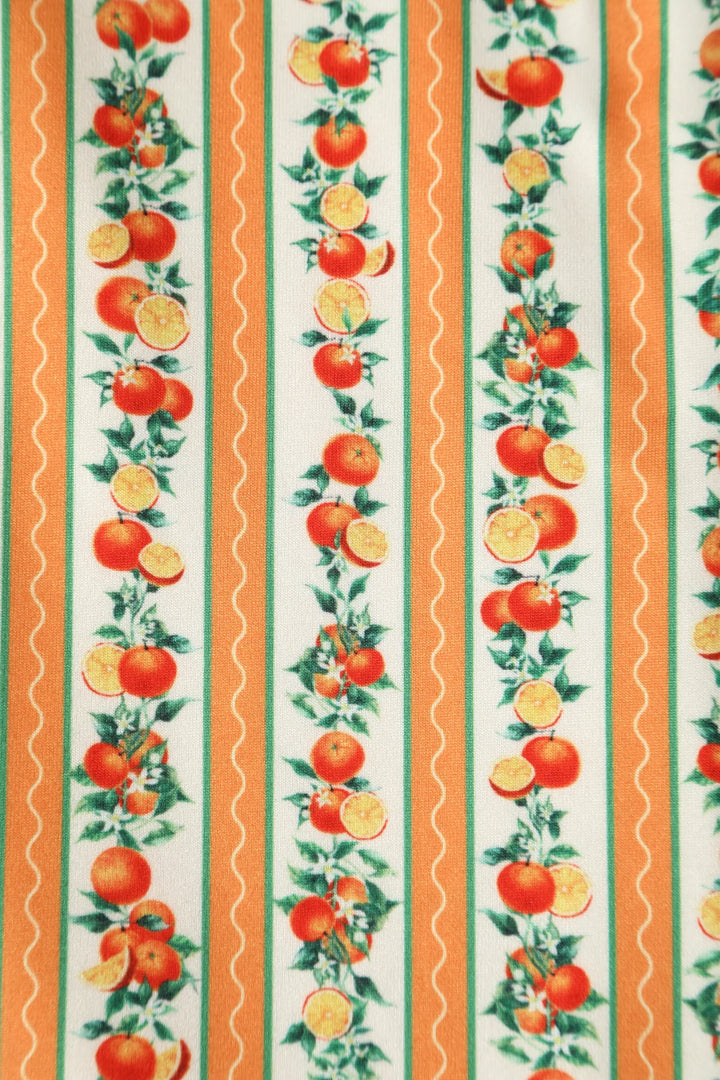 PREORDER - Julia Orange Stripe Tea Dress - Estimated dispatch 18th of June