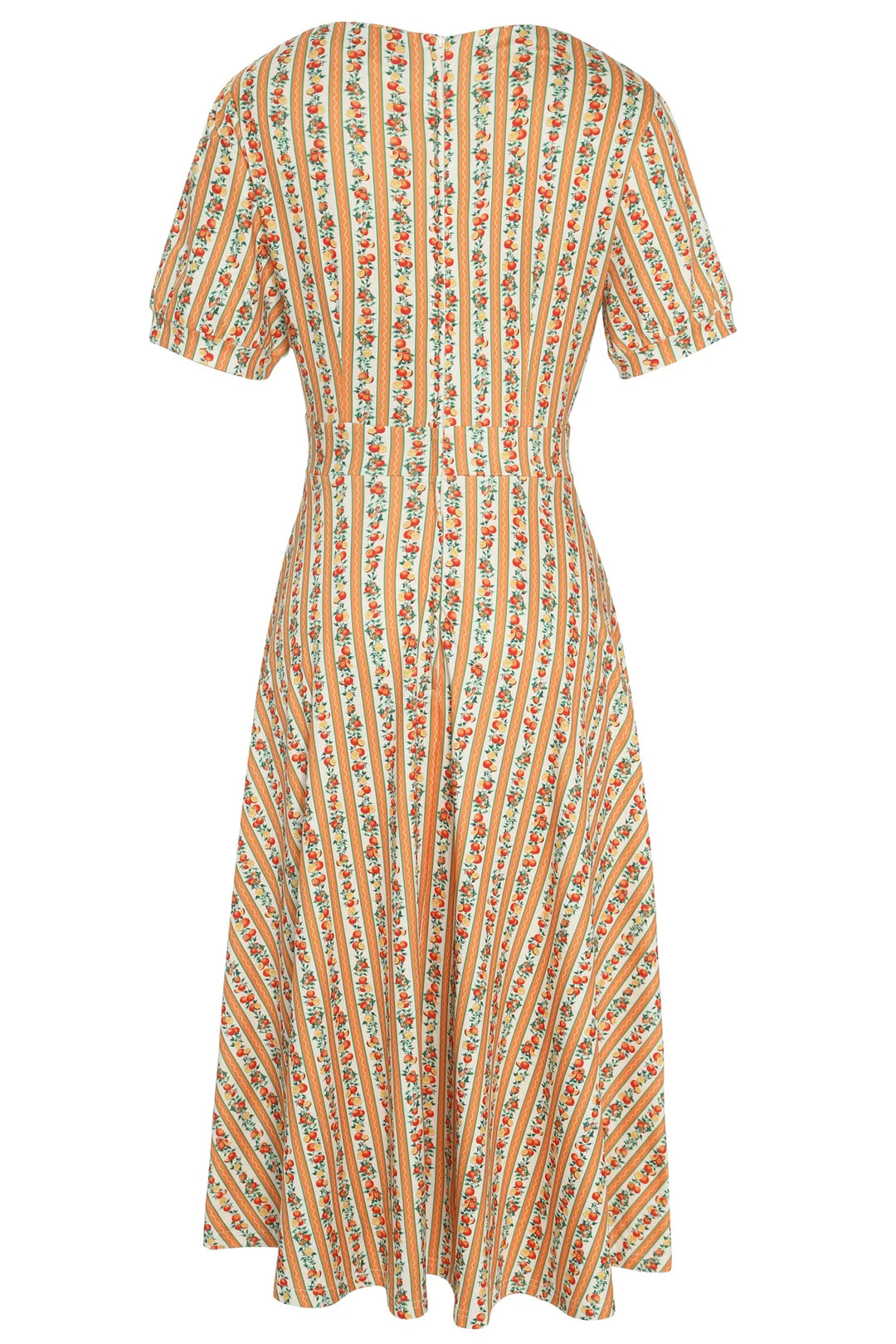PREORDER - Julia Orange Stripe Tea Dress - Estimated dispatch 18th of June