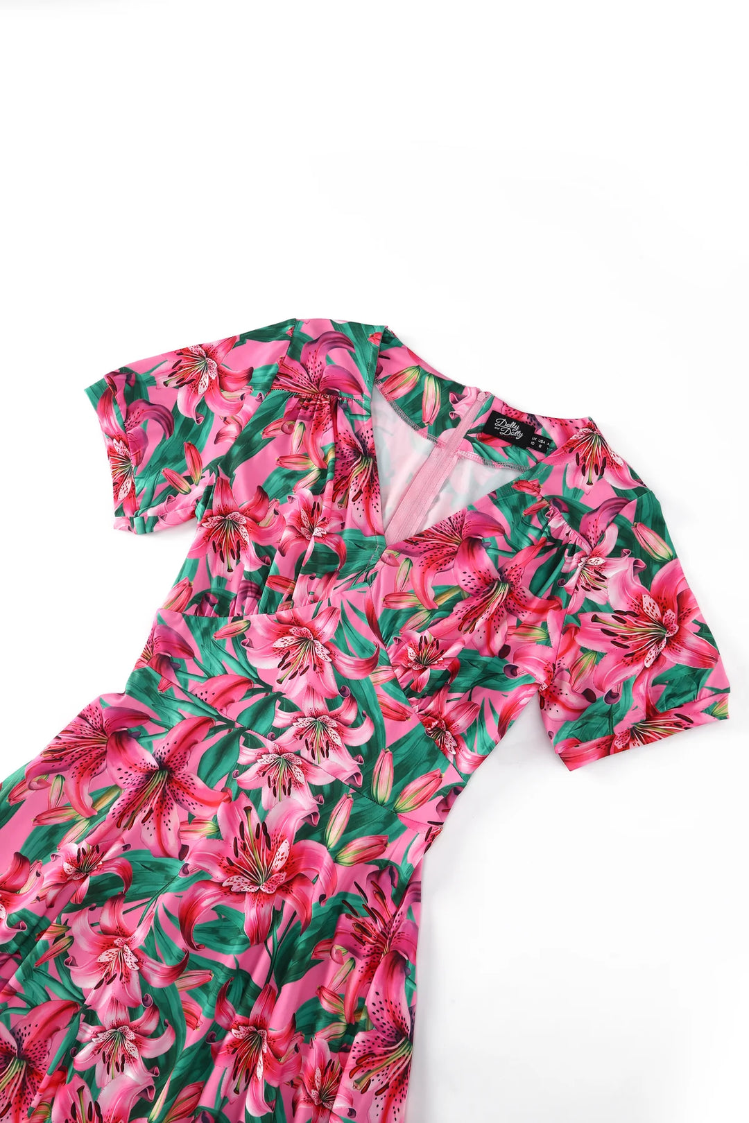 PREORDER - Julia Pink Lily Tea Dress - Estimated dispatch 18th of June
