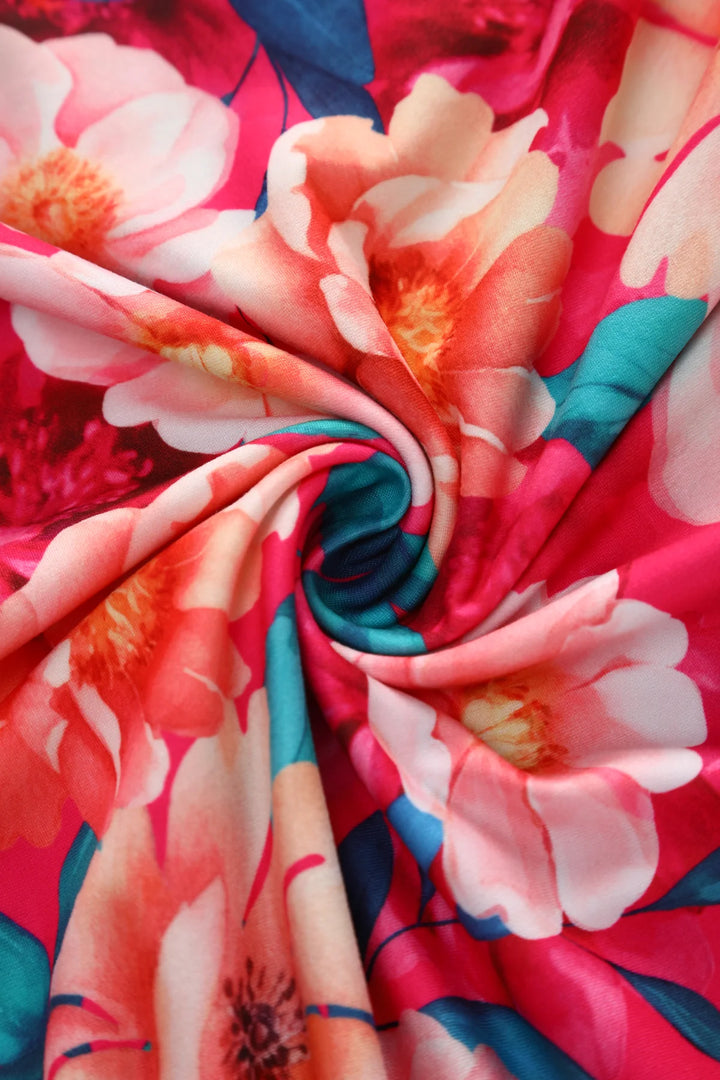 PREORDER - Julia Pink Magnolia Tea Dress - Estimated dispatch 18th of June