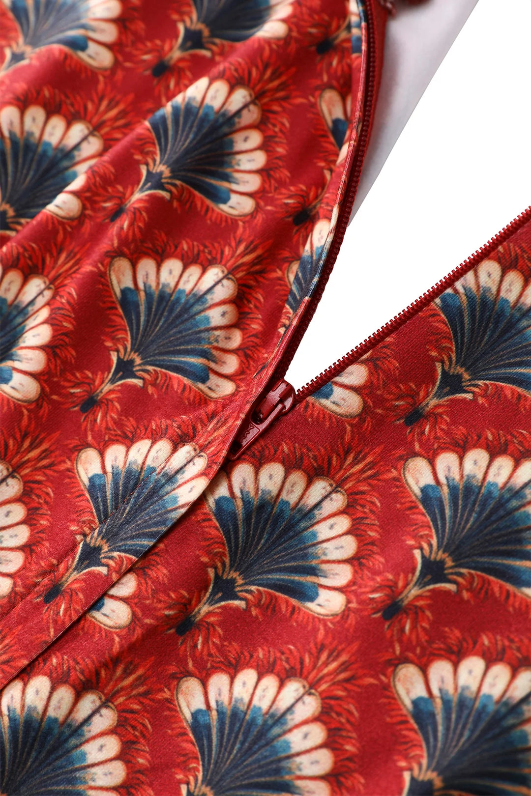PREORDER - Julia Rust Red Fanburst Tea Dress - Estimated dispatch 18th of June