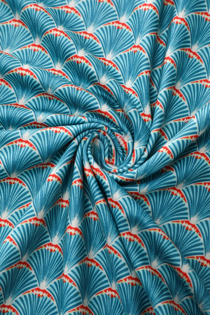 PREORDER - Julia Teal Blue Fanburst Tea Dress - Estimated dispatch 18th of June