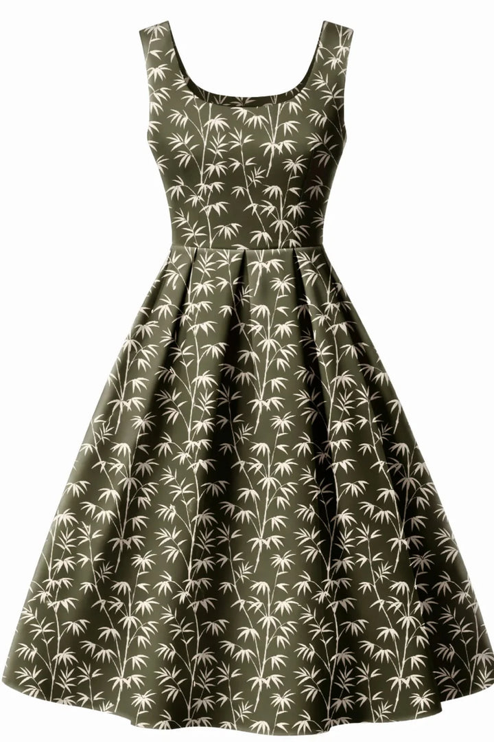 PRE-ORDER - Ophelia Green Bamboo Dress - Expected dispatch 16th of June