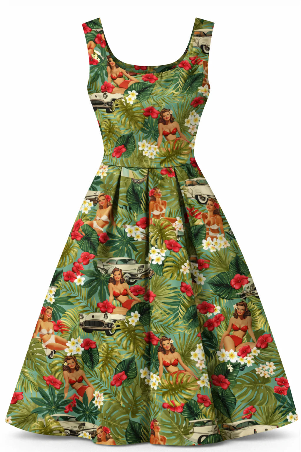 PRE-ORDER - Ophelia Pin Up Tropical Dress - Expected dispatch 28th of May