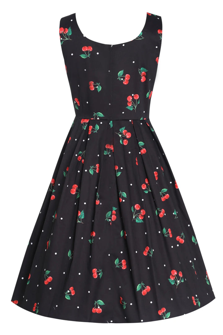 PRE-ORDER - Amanda Black Cherry Dress - Expected dispatch 16th of June