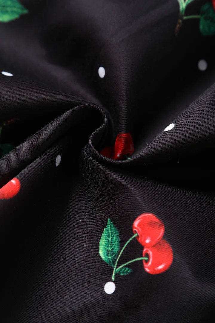 PRE-ORDER - Amanda Black Cherry Dress - Expected dispatch 16th of June