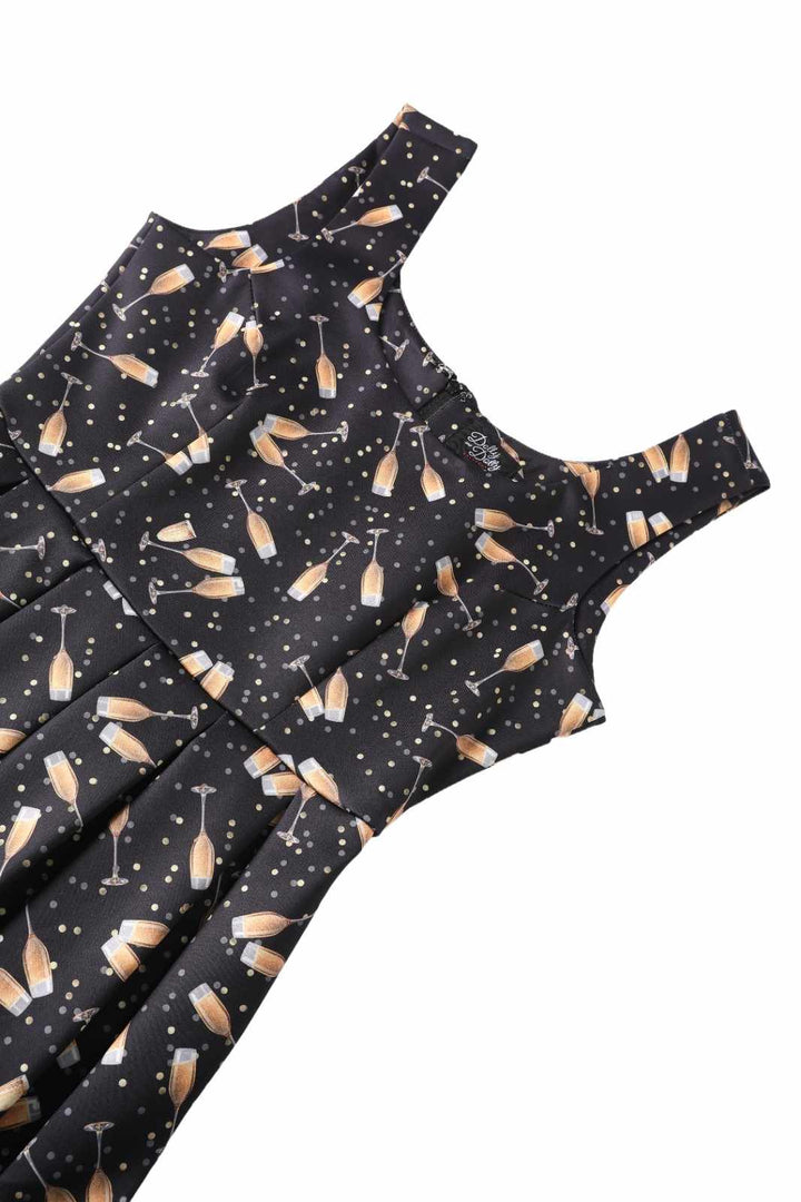 PREORDER - Amanda Black Champagne Dress - Expected dispatch date 2nd of December