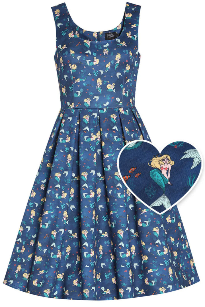 Amanda Teal Blue Mermaid Dress