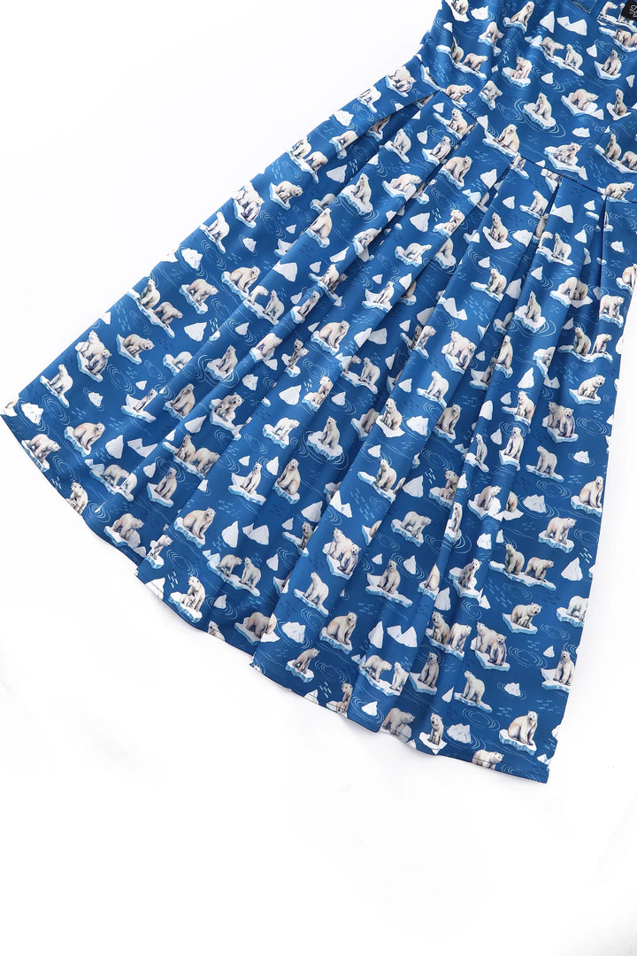PREORDER - Amanda Blue Polar Bear Dress - Estimated dispatch 9th of October