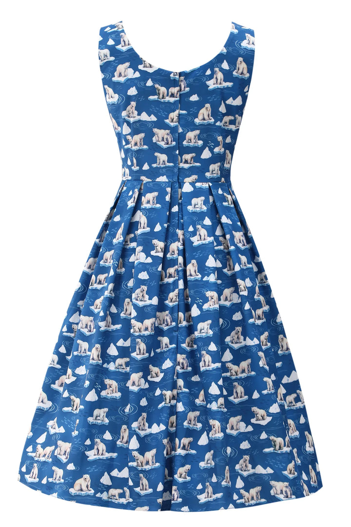 PREORDER - Amanda Blue Polar Bear Dress - Estimated dispatch 9th of October