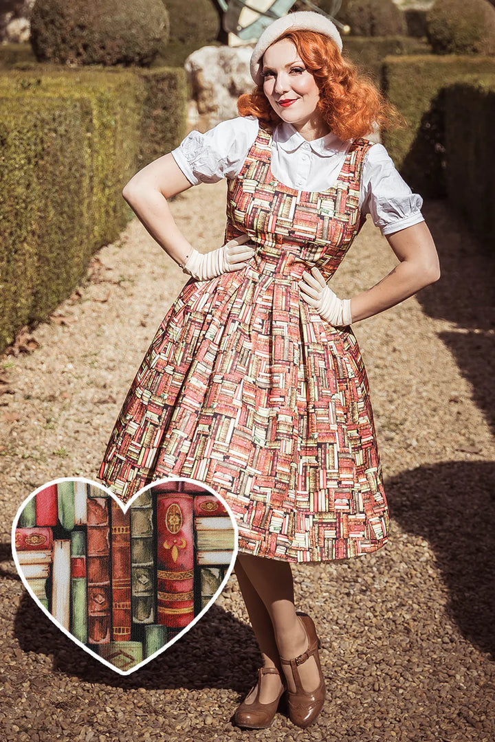PREORDER - Amanda Book Print Dress - Expected dispatch 6th of August