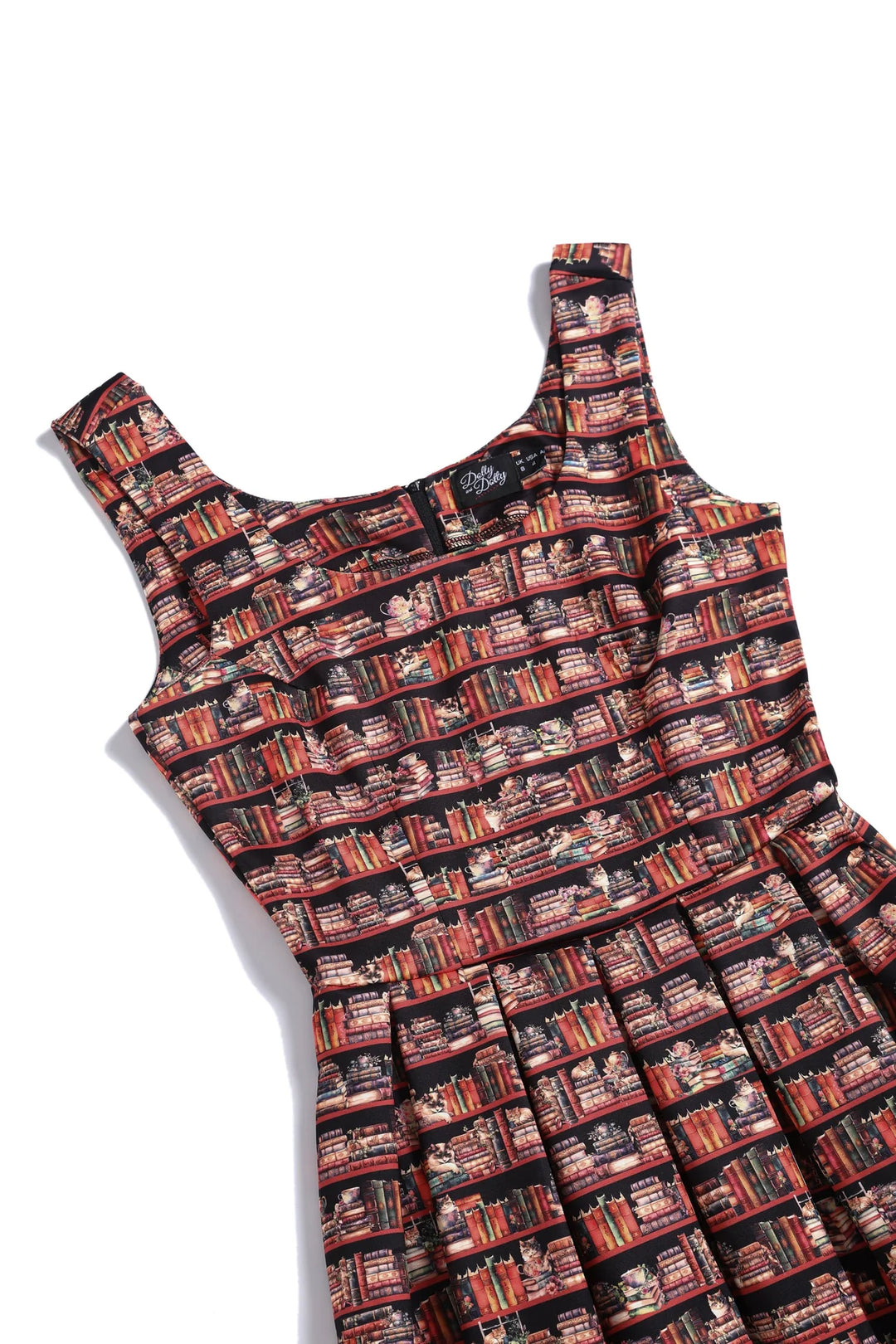 PREORDER - Amanda Library and Cat Dress - Estimated dispatch 28th of November