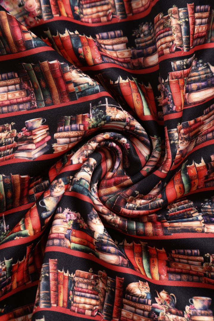 PREORDER - Amanda Library and Cat Dress - Estimated dispatch 28th of November