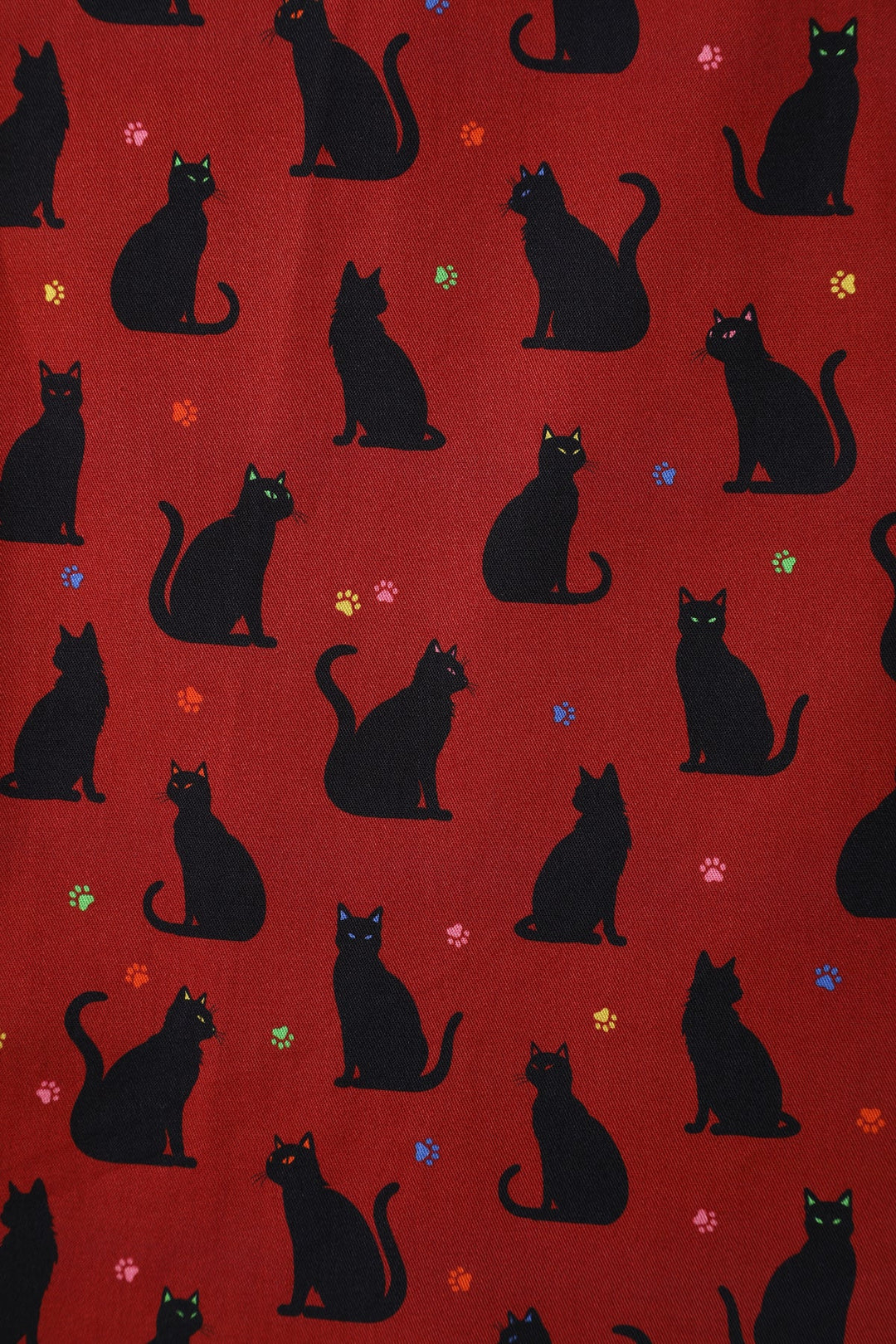 PREORDER - Amanda Burgundy Cat Dress - Estimated dispatch 28th of November