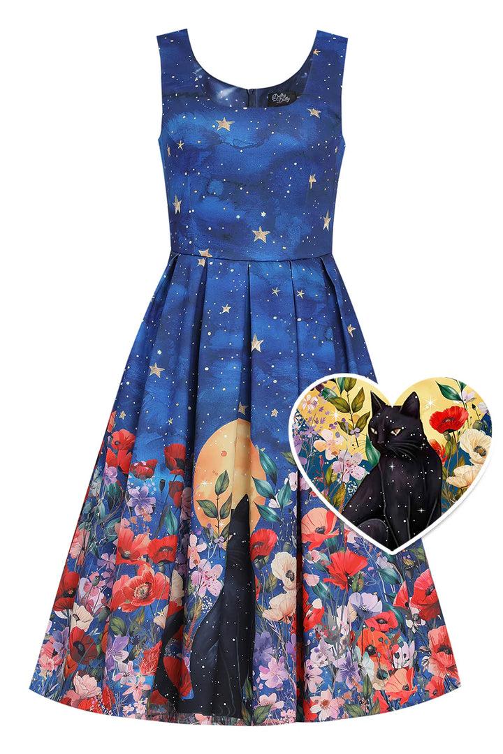 Amanda Midnight Garden Swing Dress - Preorder for dispatch 2nd September