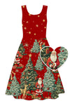 Amanda Christmas Santa Dress in Crimson - Preorder for dispatch 29th October