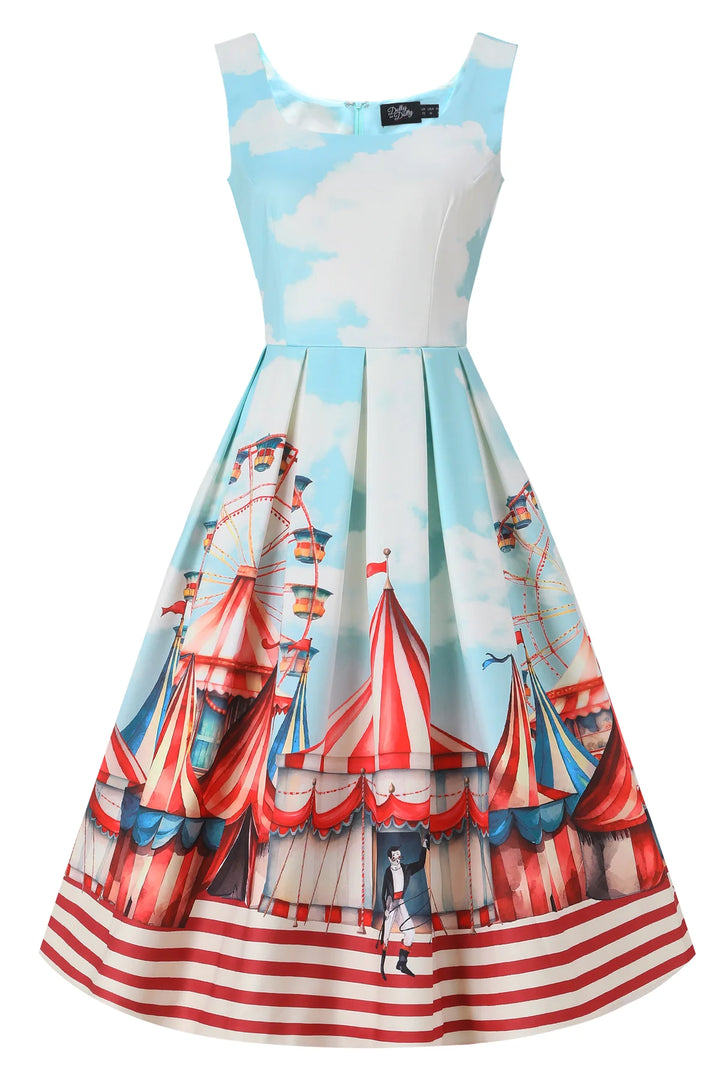 PREORDER - Amanda Vintage Circus Dress - Expected dispatch date 15th of July