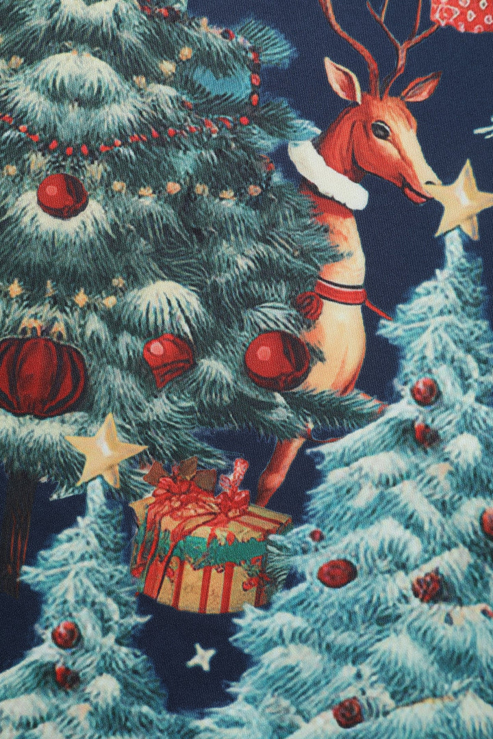PREORDER - Amanda Dark Blue Christmas Santa Dress - Estimated dispatch 3rd of November