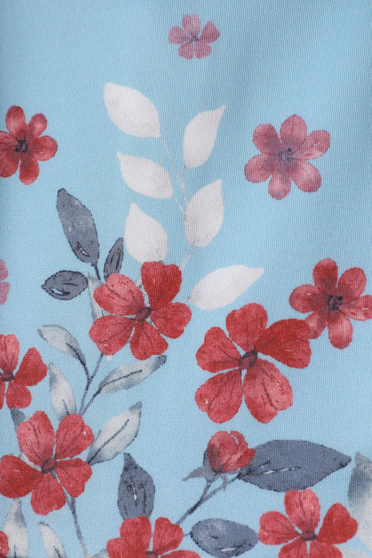 PREORDER - Amanda Blue Floral Swing Dress - Estimated dispatch 3rd of February