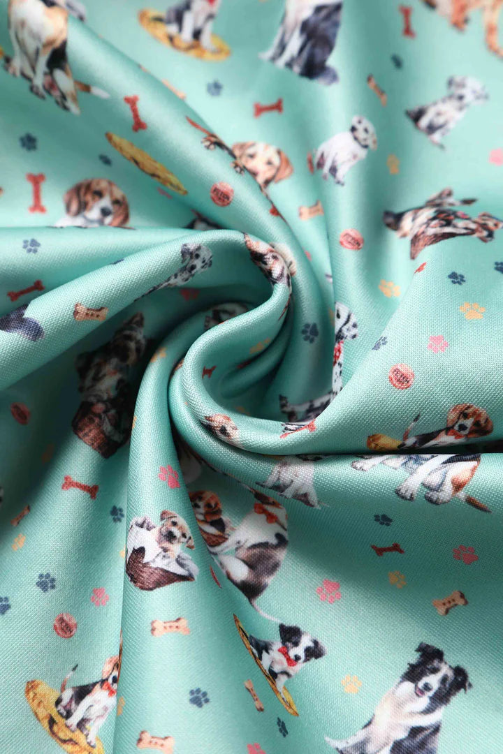 PREORDER - Amanda Light Green Mix Dog Dress - Expected dispatch date 3rd June