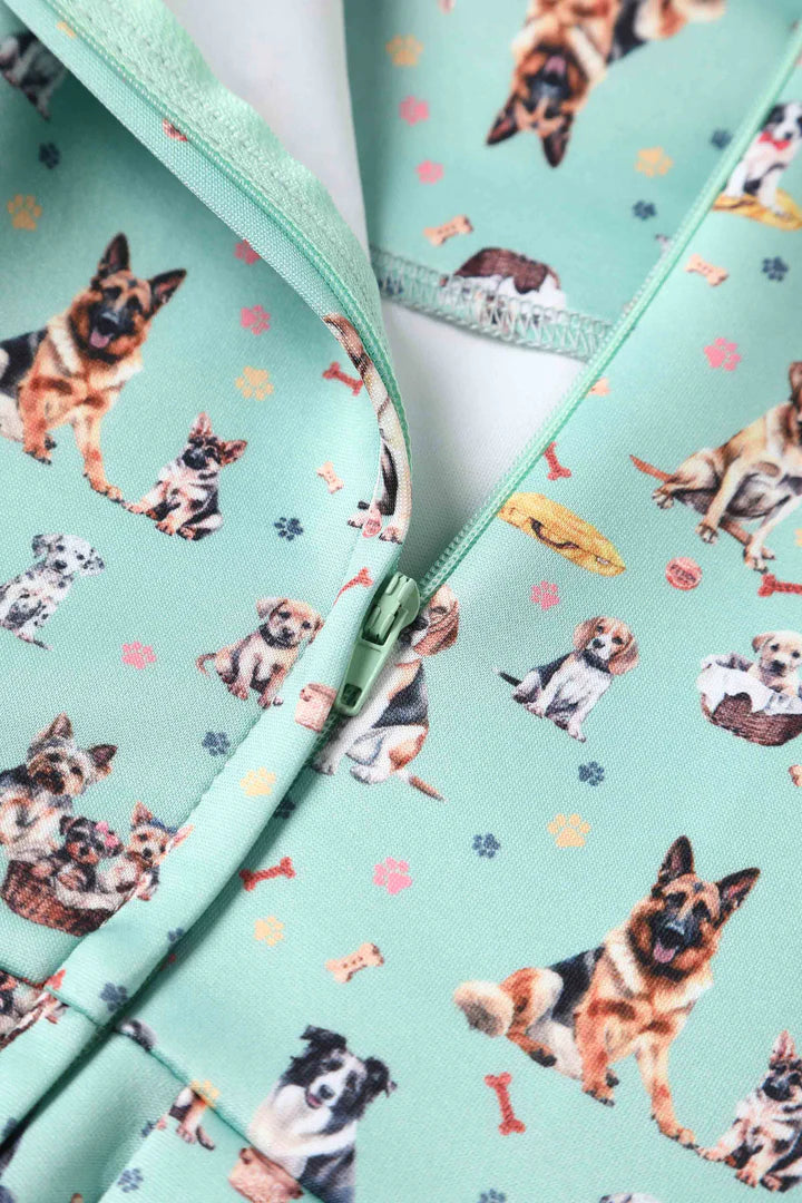 PREORDER - Amanda Light Green Mix Dog Dress - Expected dispatch date 3rd June