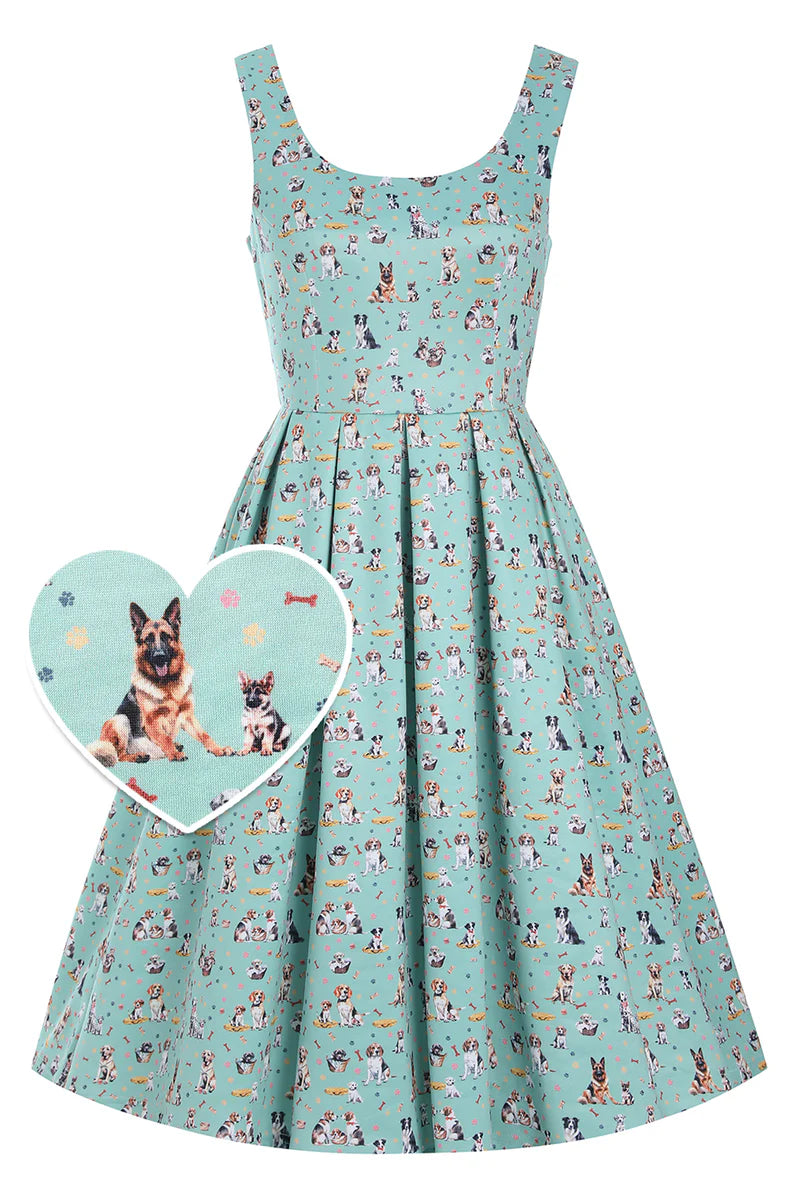 PREORDER - Amanda Light Green Mix Dog Dress - Expected dispatch date 3rd June