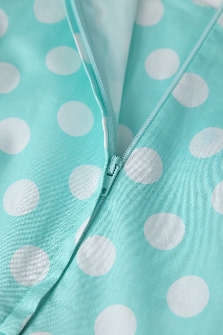 PRE-ORDER - Amanda Mint Polka Dot Swing Dress - Expected dispatch 28th of May