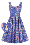 Amanda Purple Cat Dress