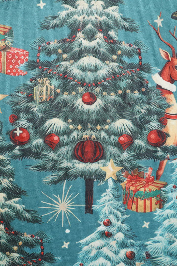 PREORDER - Amanda Cyan Christmas Santa Dress - Estimated dispatch 30th of October