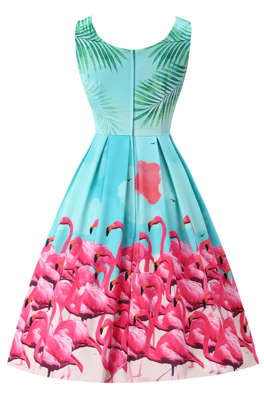 Amanda Flamingo Swing Dress - Preorder for dispatch 4th September
