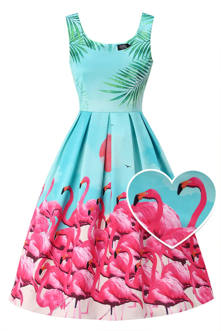 Amanda Flamingo Swing Dress - Preorder for dispatch 4th September