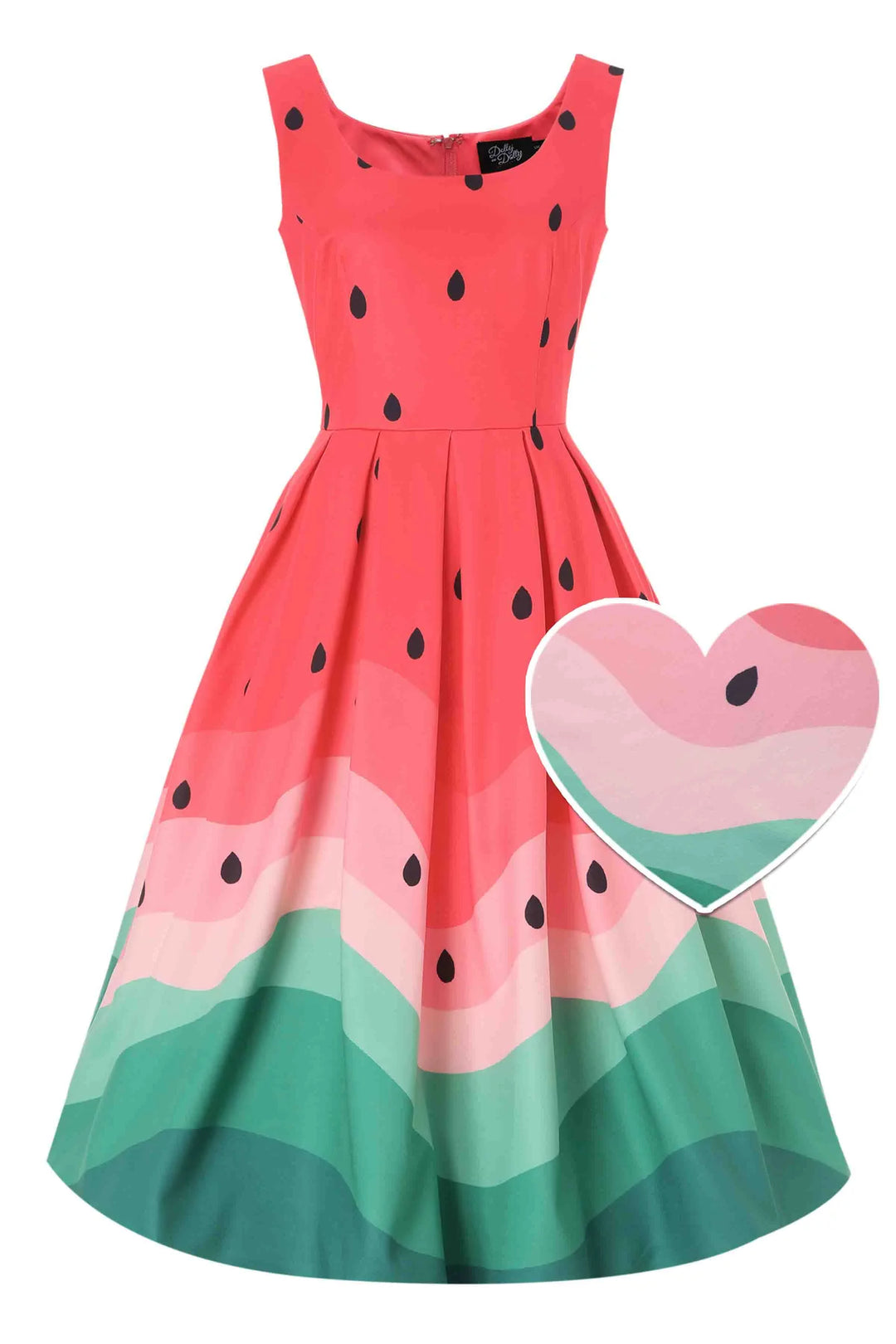 PREORDER - Amanda Watermelon Swing Dress - Expected dispatch 1st September
