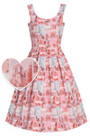 Amanda Pink World Stamp Dress