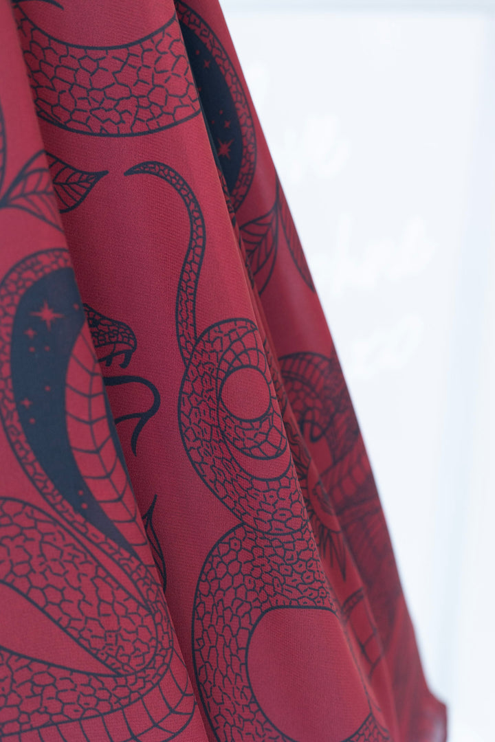 PREORDER - Venom Burgundy Midi Dress - Expected dispatch date 24th of August