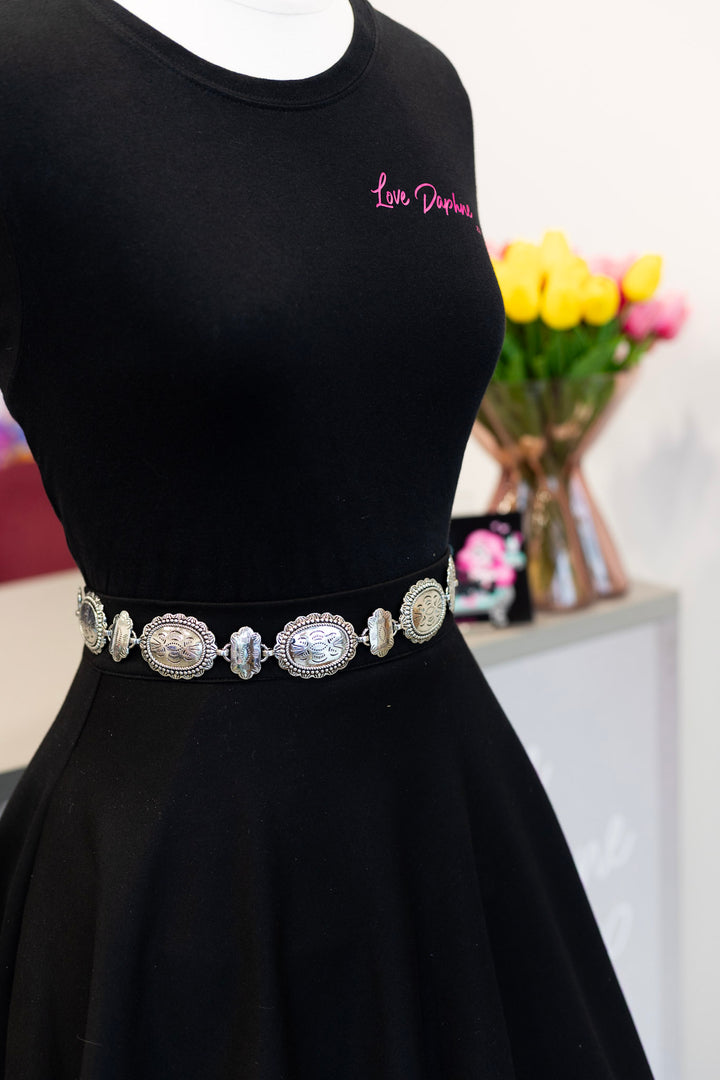 Vintage Metal Chain Belt - Silver