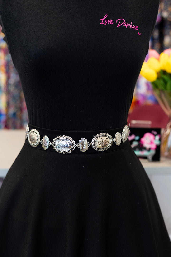 Vintage Metal Chain Belt - Silver