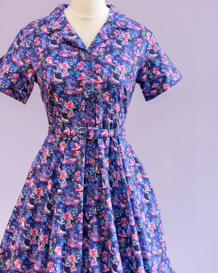 Peggy Swing Dress in Walkin' Boots