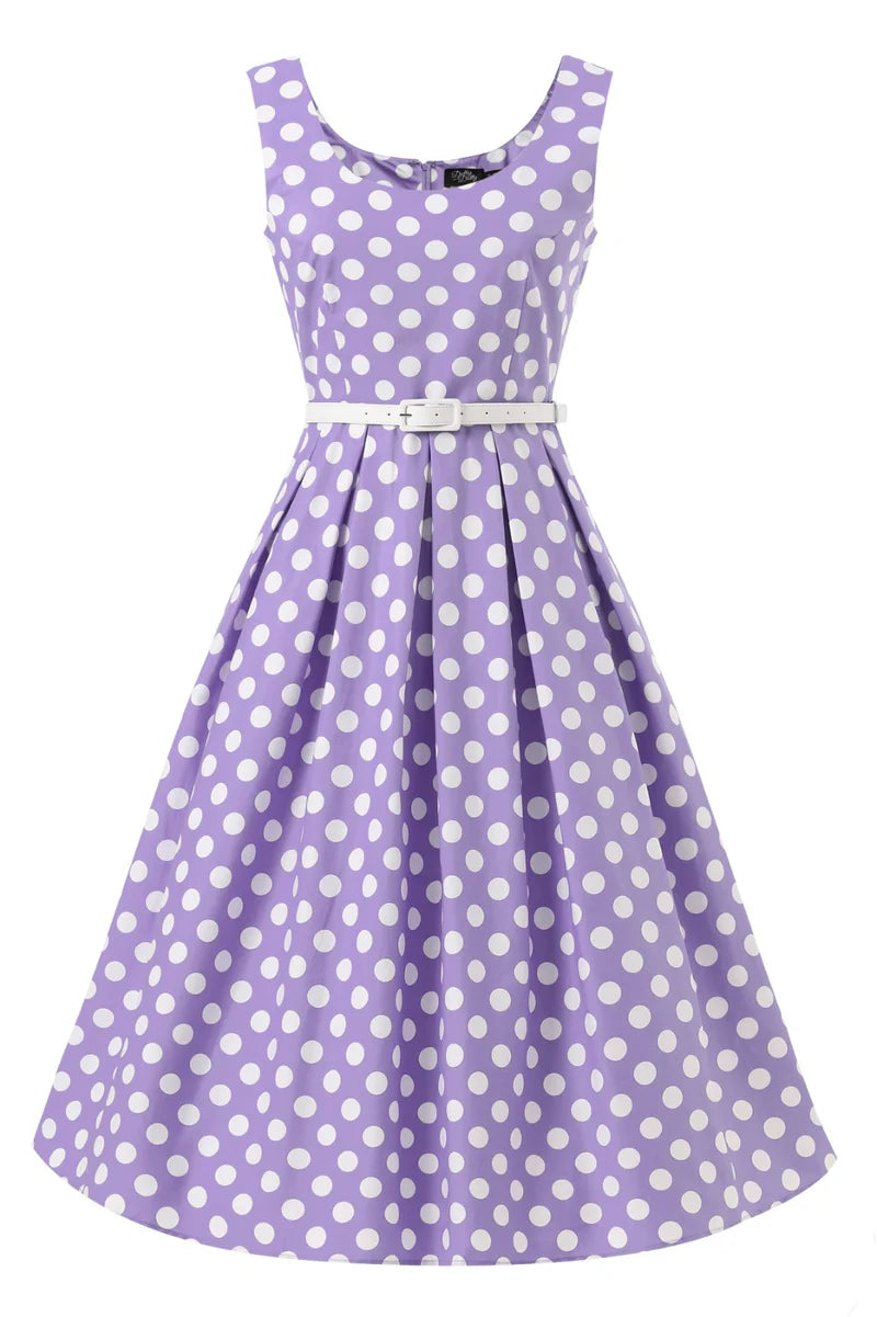 PRE-ORDER - Ophelia Lilac Polka Dress - Expected dispatch 28th of May