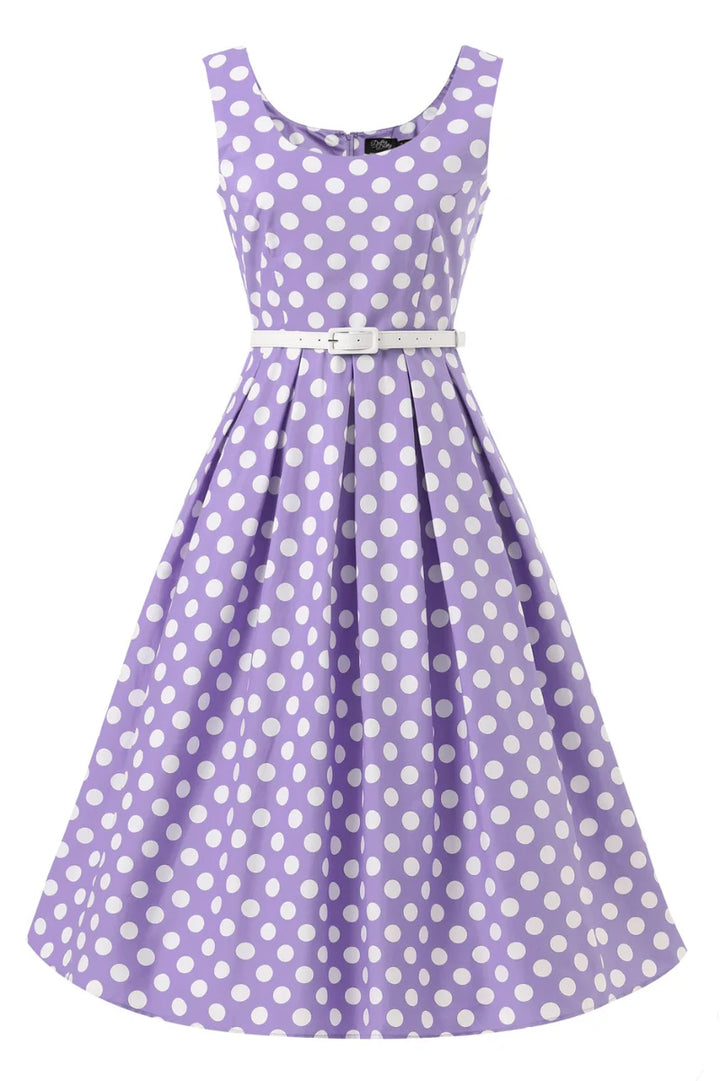 PRE-ORDER - Ophelia Lilac Polka Dress - Expected dispatch 28th of May