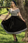 Lily Black and White Gingham Swing Dress