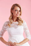 Madeline Long Sleeve Lace Dress in White