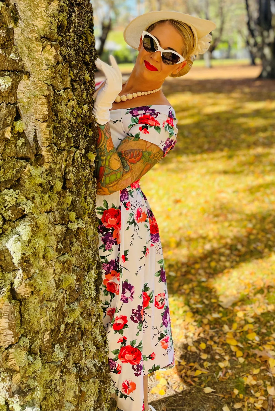 PREORDER - Lily White Floral Swing Dress - Expected dispatch 15th of September