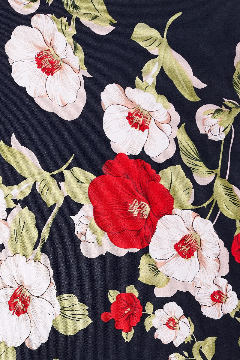 PREORDER - Darlene Retro Navy Floral - Estimated dispatch 30th of October