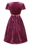 Mauve Velvet Mini Lyra Dress