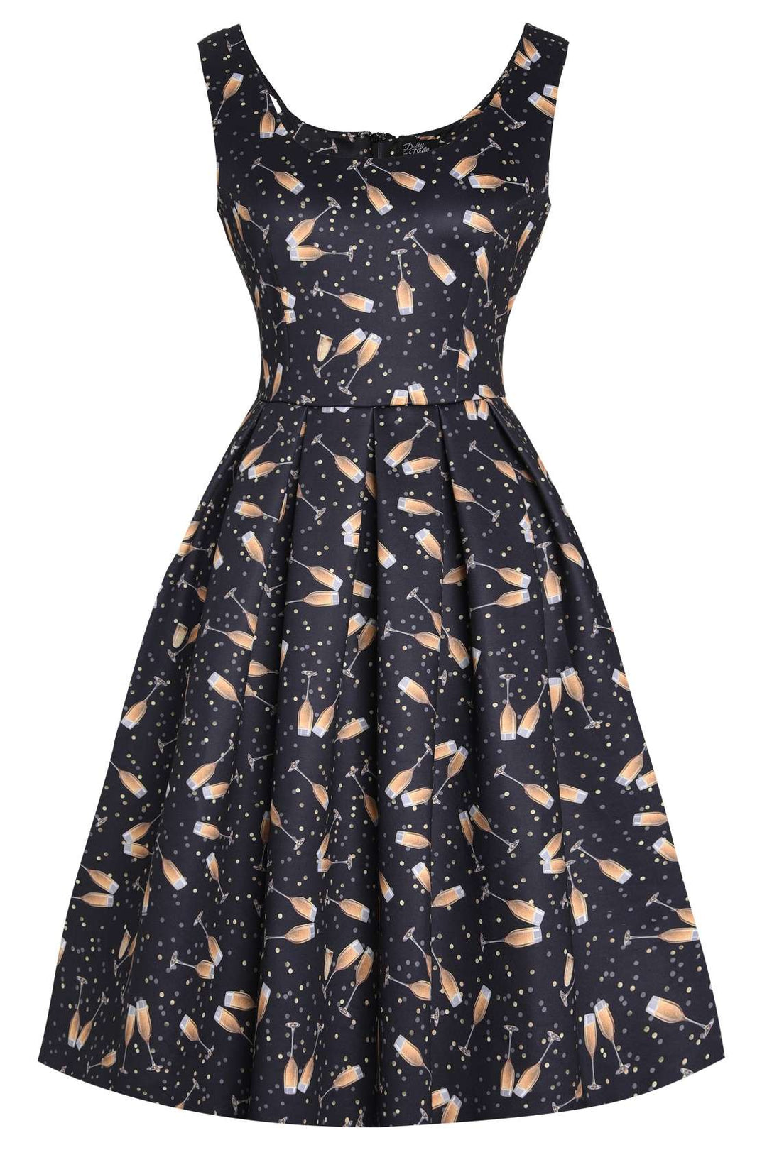 PREORDER - Amanda Black Champagne Dress - Expected dispatch date 2nd of December